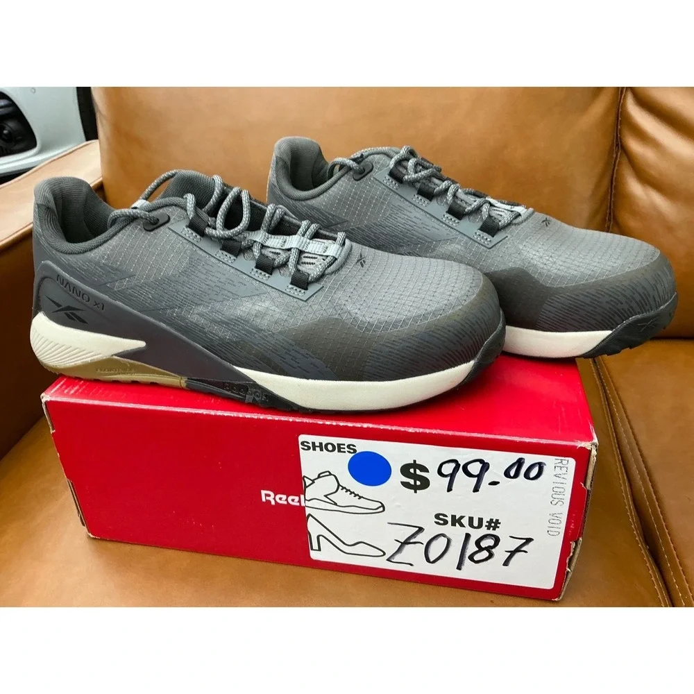 Reebok‎ Nano X1 Adventure Work Mens 9M Gray  Composite Toe RB3481